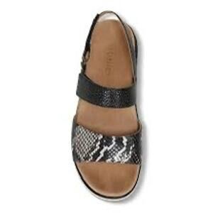 Vionic Women's Brielle Snake Platform Strap Sandal in Black Size 7